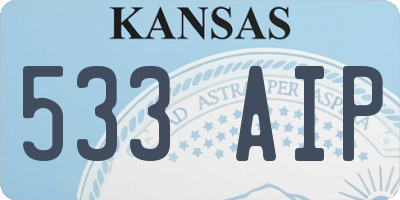 KS license plate 533AIP