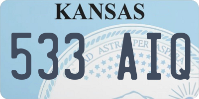 KS license plate 533AIQ