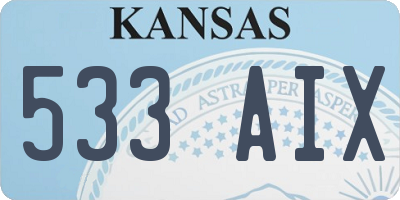 KS license plate 533AIX