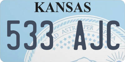 KS license plate 533AJC