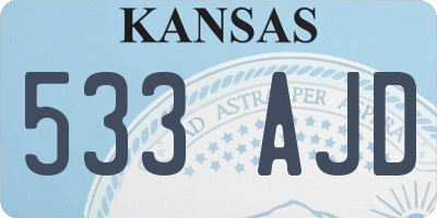 KS license plate 533AJD