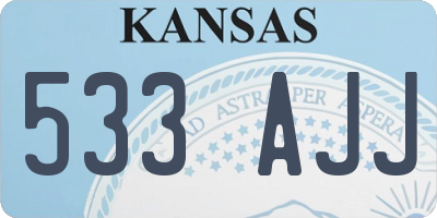 KS license plate 533AJJ