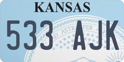 KS license plate 533AJK
