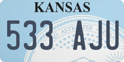 KS license plate 533AJU