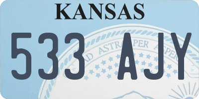 KS license plate 533AJY