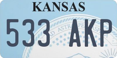 KS license plate 533AKP