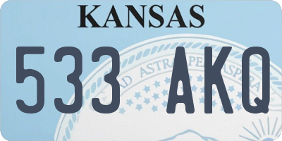 KS license plate 533AKQ