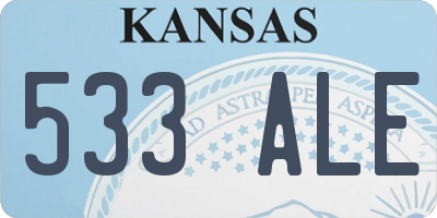 KS license plate 533ALE