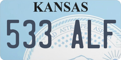 KS license plate 533ALF