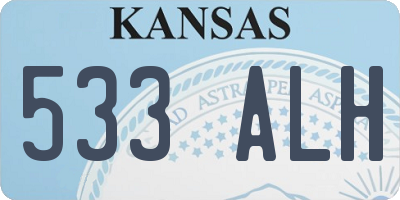 KS license plate 533ALH