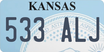 KS license plate 533ALJ