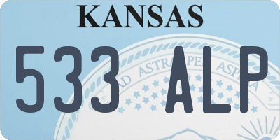 KS license plate 533ALP