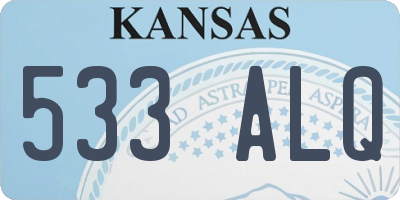 KS license plate 533ALQ