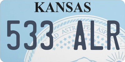 KS license plate 533ALR