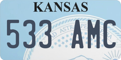 KS license plate 533AMC