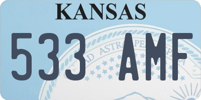 KS license plate 533AMF