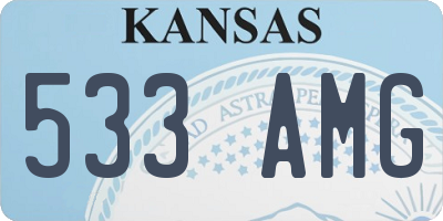 KS license plate 533AMG
