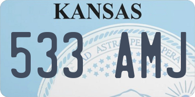 KS license plate 533AMJ