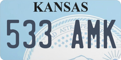 KS license plate 533AMK