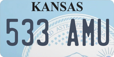 KS license plate 533AMU
