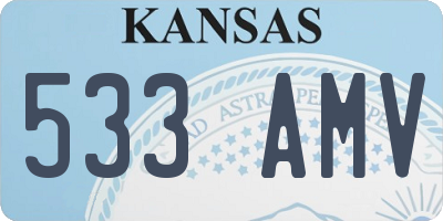 KS license plate 533AMV