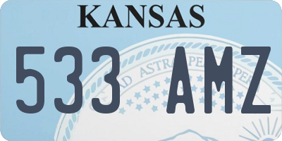 KS license plate 533AMZ
