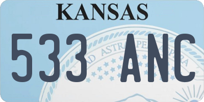 KS license plate 533ANC