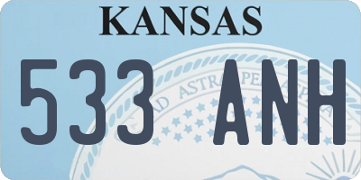 KS license plate 533ANH