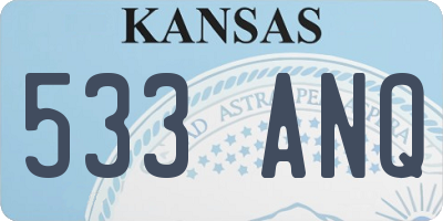KS license plate 533ANQ