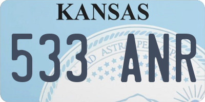 KS license plate 533ANR