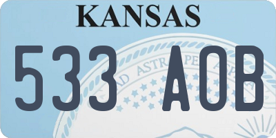 KS license plate 533AOB