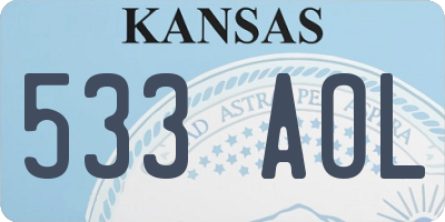 KS license plate 533AOL