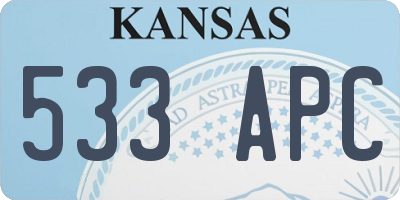 KS license plate 533APC