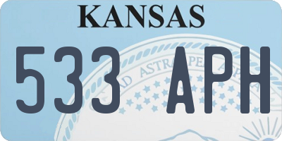 KS license plate 533APH