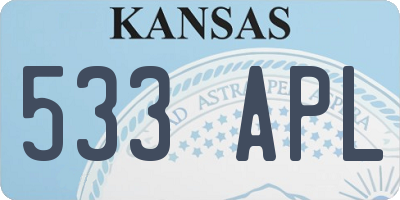 KS license plate 533APL