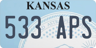 KS license plate 533APS