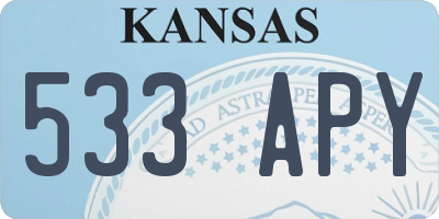 KS license plate 533APY