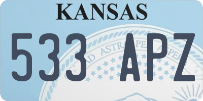 KS license plate 533APZ