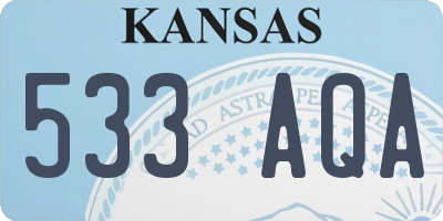 KS license plate 533AQA