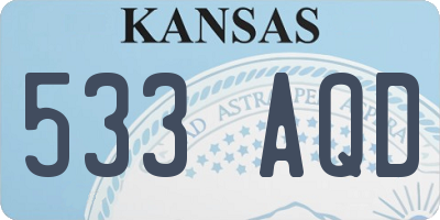 KS license plate 533AQD