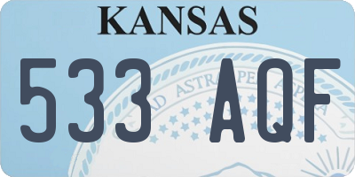 KS license plate 533AQF