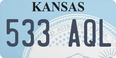 KS license plate 533AQL