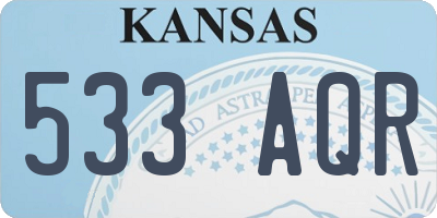 KS license plate 533AQR