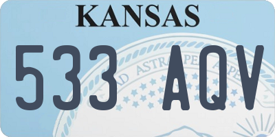 KS license plate 533AQV