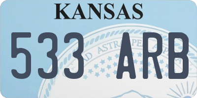 KS license plate 533ARB