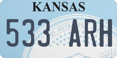 KS license plate 533ARH