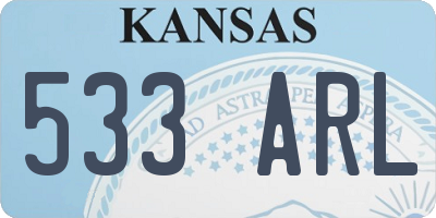 KS license plate 533ARL