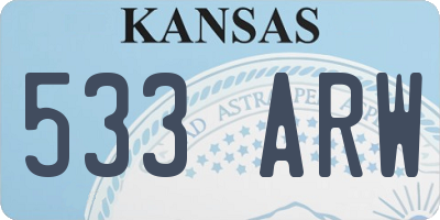 KS license plate 533ARW