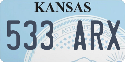 KS license plate 533ARX