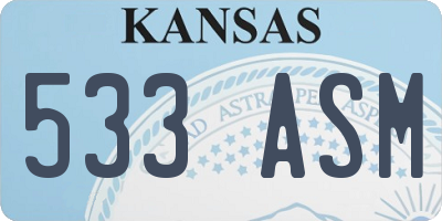 KS license plate 533ASM